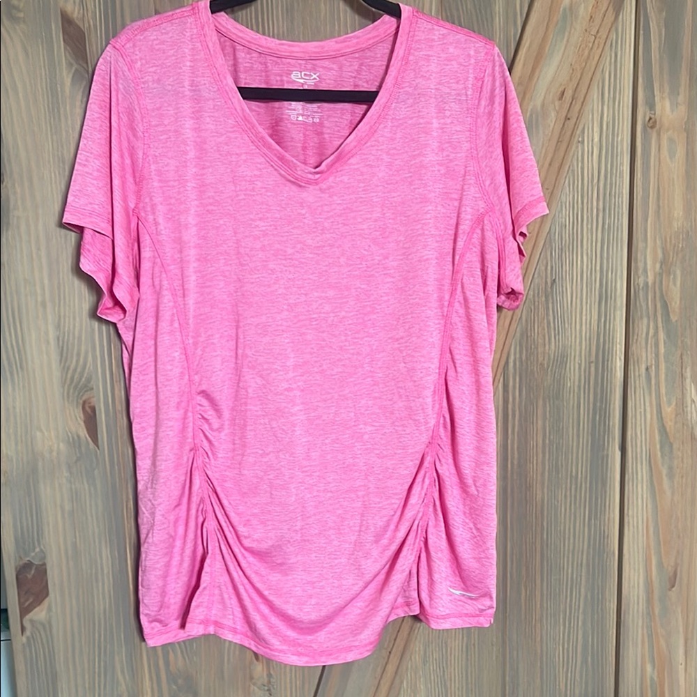 Active USA Women's Pink V-Neck Top